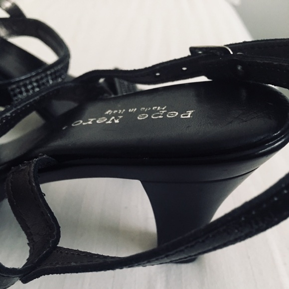 🇮🇹NWOT ITALIAN PEPE NERO SANDALS WITH HEELS - Picture 4 of 6